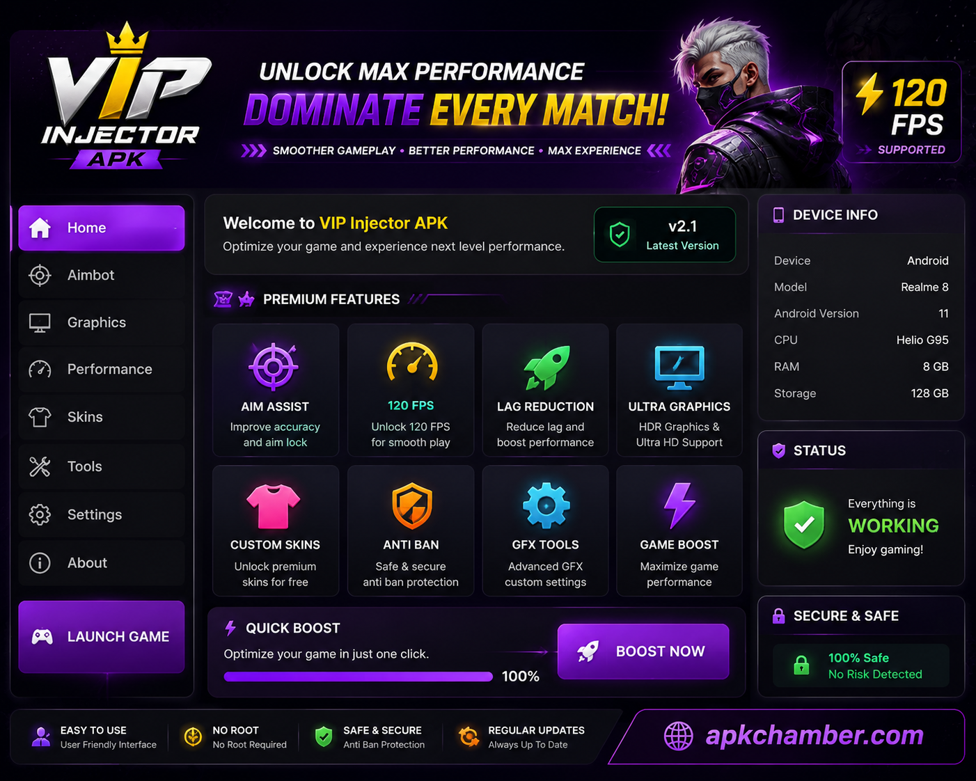 VIP Injector APK Interface
