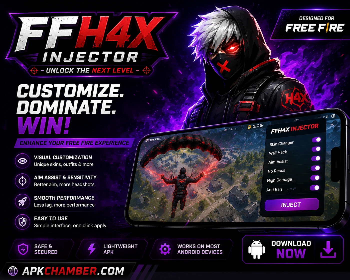 FFH4X Injector APK for Free Fire